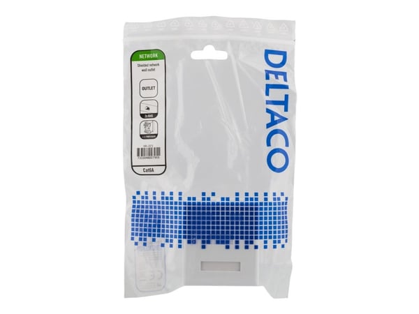 DELTACO VR-221 - Overflatemonteringsboks for nettverk - overflatemonterbar - CAT 6a - FTP - RJ-45 X 2 - hvit