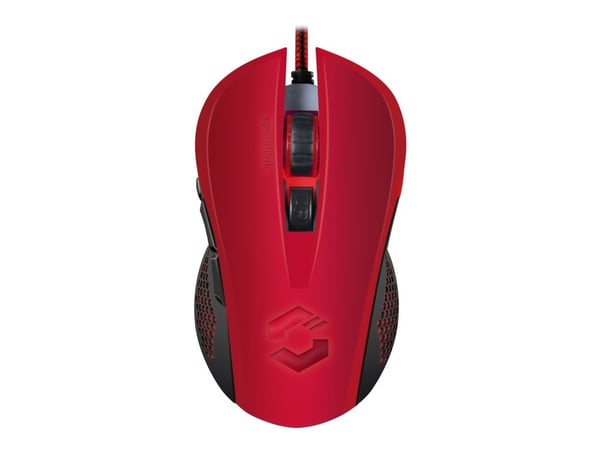 SPEEDLINK TORN, Molempikätinen, Optinen, USB A-tyyppi, 3200 DPI, Musta, Punainen