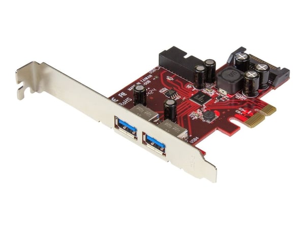 StarTech.com 4 PORT PCIE USB 3.0-KORT Dette PCI Express USB 3.0-kortet gir en rimelig oppgradering som lar deg legge til fire USB 3.0-porter til da...