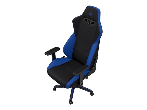 Nitro Concepts S300 - Stol - armlener - T-formet - vippbar - svingbar - nylon, tekstil, stål, kaldskum - svart, galaktisk blå