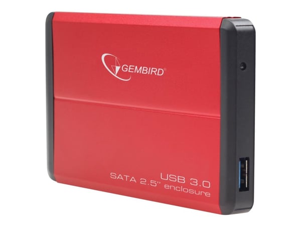 Gembird - Lagringspakning - 2.5" - SATA 3Gb/s - USB 3.0 - rød