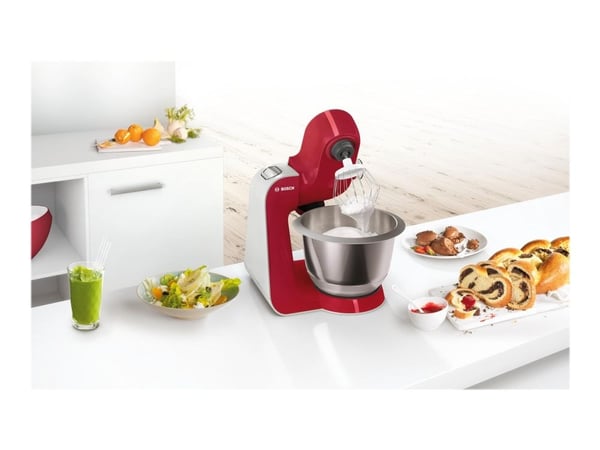 Bosch MUM5 CreationLine MUM58720 - Kjøkkenmaskin - 1000 W - dyp rød/sølv
