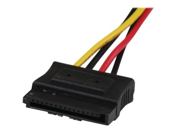StarTech.com 12in LP4 to 2x Latching SATA Power Y Cable Splitter Adapter - 4 Pin LP4 to Dual SATA Y Splitter - Strømforsyningsadapter - 4-PIN inter...
