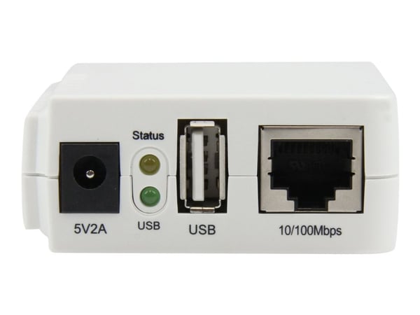 Startech 1-Port Wireless N USB 2.0 Network Print Server - 10/100 Mbps Ethernet USB Printer Server Adapter - Windows 10 - 802.11 b/g/n (PM1115UW) - ...