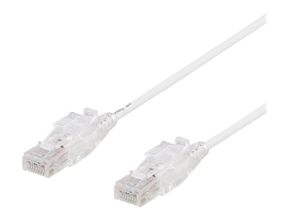 DELTACO - Koblingskabel - RJ-45 (hann) til RJ-45 (hann) - 1 m - UTP - CAT 6a - hvit