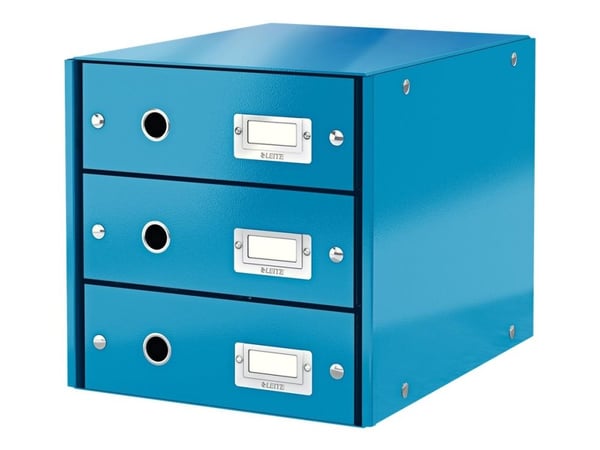 Leitz Click & Store WOW vetolaatikosto (3 ltk), 81 % kierrätyskartonki, Sininen, Kartonki, 2,21 kg