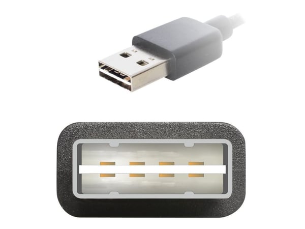Delock EASY-USB - USB-kabel - Micro-USB type B (hann) til USB (hann) - 1 m - 90° kontakt - svart