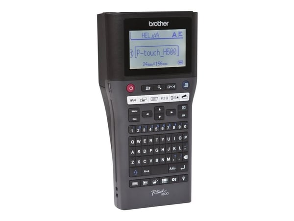 Brother P-Touch PT-H500 - Etikettmaker - S/H - termotransfer - Rull (2,4 cm) - 180 dpi - inntil 20 mm/sek - USB 2.0 - kutter - 7-linjers utskrift