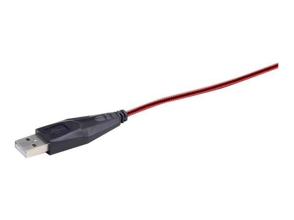 Gembird MUSG-001 - Mus - høyre- og venstrehåndet - optisk - 6 knapper - kablet - USB - rød