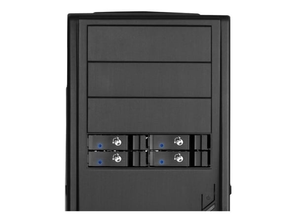 SilverStone FS204 - Lagringsdrevhylse - 2.5" - 5,25" til 4 x 2,5" - svart