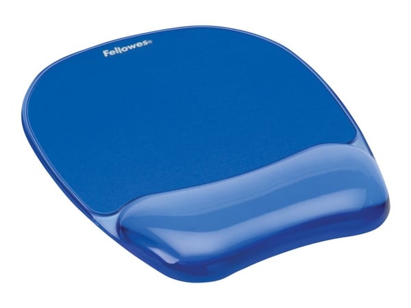 Musmatta fellowes crystals gel flex, med handledsstöd, blå