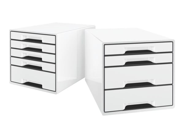 Skuffekabinet Leitz Desk Cube 5-skuffer hvid/antracitgrå