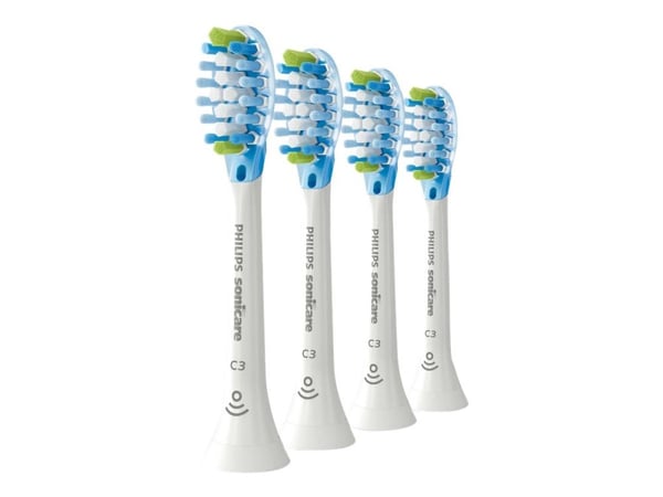 Philips Sonicare C3 Premium HX9044 Plaque Control - Utskiftningsbørstehode - for tannbørste - hvit (en pakke 4)