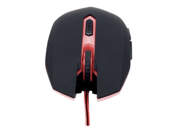 Gembird MUSG-001 - Mus - høyre- og venstrehåndet - optisk - 6 knapper - kablet - USB - rød