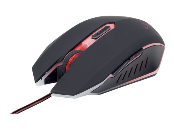 Gembird MUSG-001 - Mus - høyre- og venstrehåndet - optisk - 6 knapper - kablet - USB - rød Gembird MUSG-001 - Mus - høyre- og venstrehåndet - optisk - 6 knapper - kablet - USB - rød