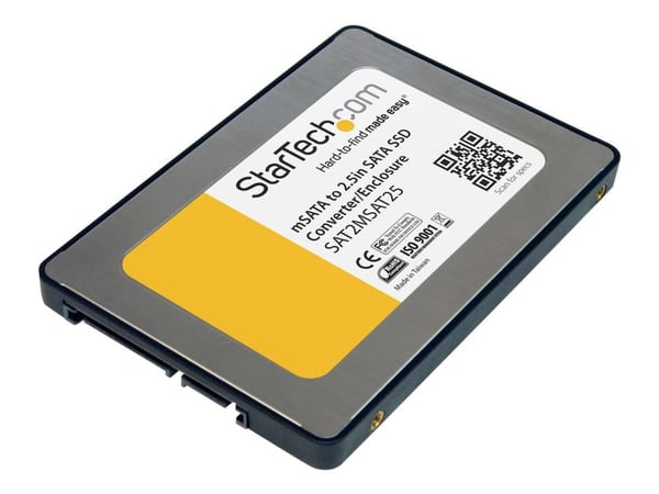 StarTech.com 2.5in SATA to Mini SATA SSD Adapter Enclosure - Mini PCIe ssd Adapter - SATA to mSATA - Mini PCIe SATA (SAT2MSAT25) - Lagringspakning ...