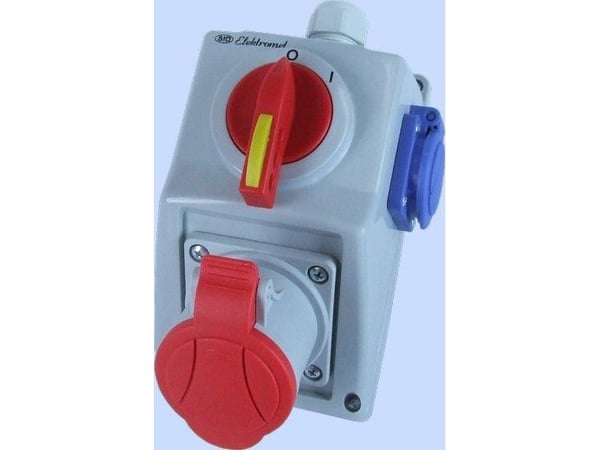 Elektromet-asennus O-I erottimella 1x32A 1x16A 4P 400V IP-54 (974011)