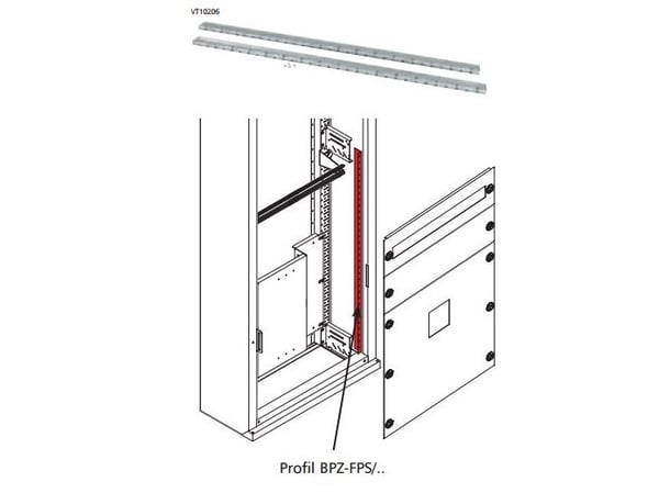 Eaton profil för montering av frontkåpor BPZ-FPS/7 700mm - 106436