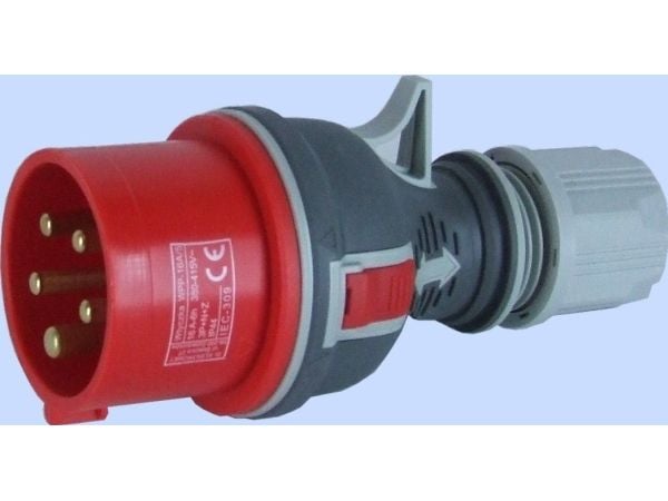 Liikkuva pistoke 16A 5P 400V punainen TWIST WPP 16/5 IP44 922070