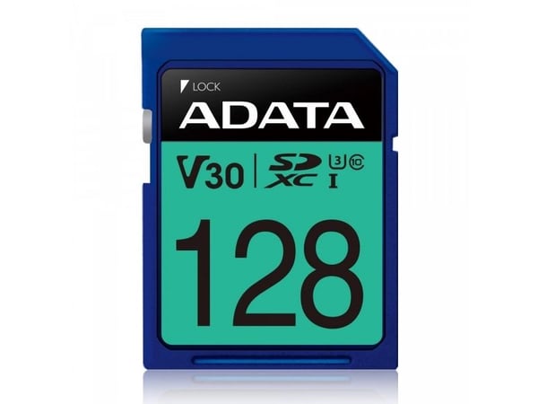 ADATA Premier Pro - Flashminnekort - 128 GB - Video Class V30 / UHS-I U3 / Class10 - SDXC UHS-I