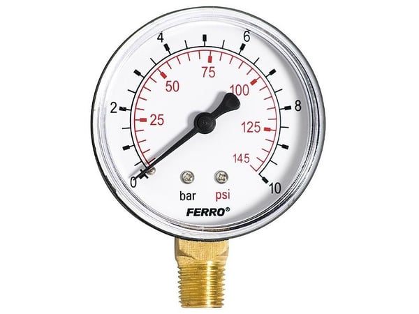 Ferro Manometer 63mm, 1/4" sidetilkobling M6310R
