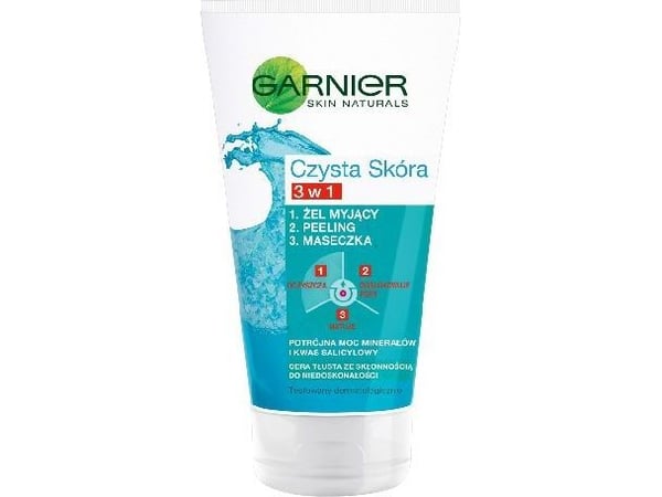 GARNIER Clean Skin 3-i-1 gel scrub-maske 150 ml