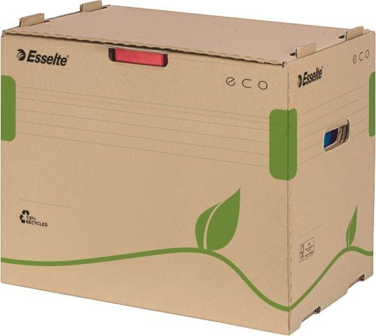 Esselte arkivbeholder ECO for mapper, brun laget av 100% resirkulert papp, 100% resirkulerbar, - 10 stk (623920)