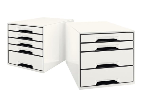 Skuffekabinet Leitz Desk Cube 5-skuffer hvid/antracitgrå