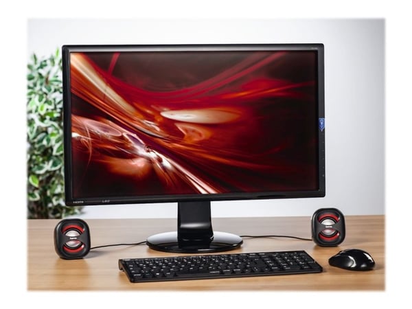 Hama Sonic Mobil 183, 2.0 kanavaa, Langallinen, 3 W, 120 - 20000 Hz, 4 O, Musta, Punainen
