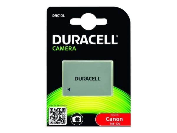 Duracell NB-10L Kamerabatteri Erstatter originalt batteri NB-10L 7,4 V 820 mAh