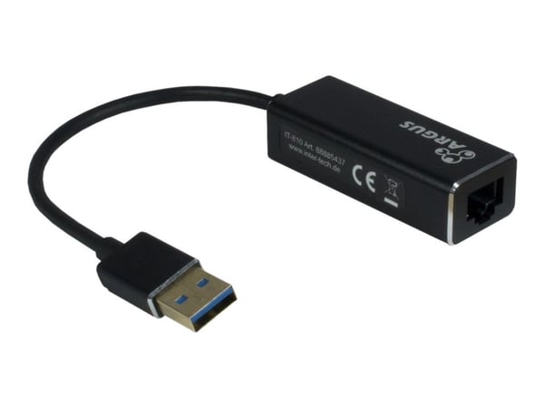 Argus IT-810 - Nettverksadapter - USB 3.0 - Gigabit Ethernet - svart