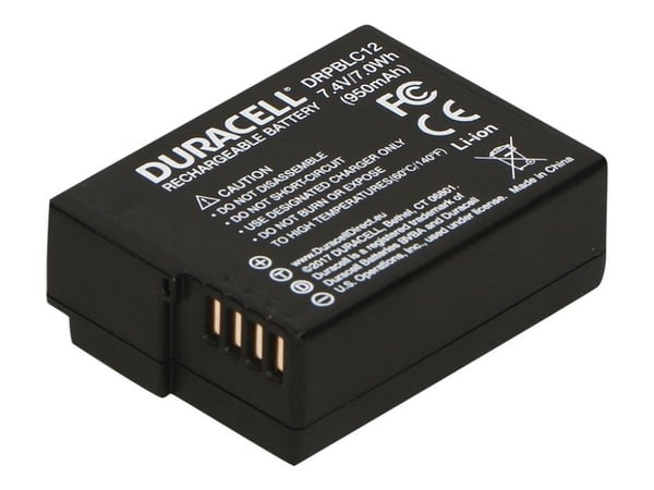 Duracell DRPBLC12 - Li-Ion kamerabatteri 950 mAh - for Panasonic Lumix DMC-FZ2000, FZ2500, FZH1, Lumix G DMC-G70, G7M, G8, G80, G81, G85, G8M