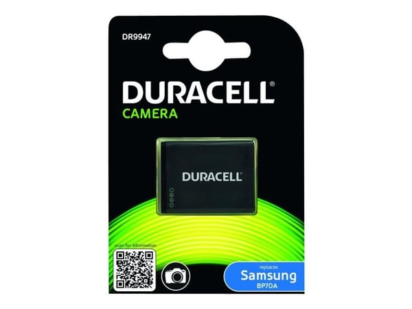 Duracell DR9947 - Batteri - Li-Ion - 670 mAh - for Samsung ES74; DualView DV100; SMART Camera DV180, ST152, WB2200, WB35, WB36, WB37, WB50