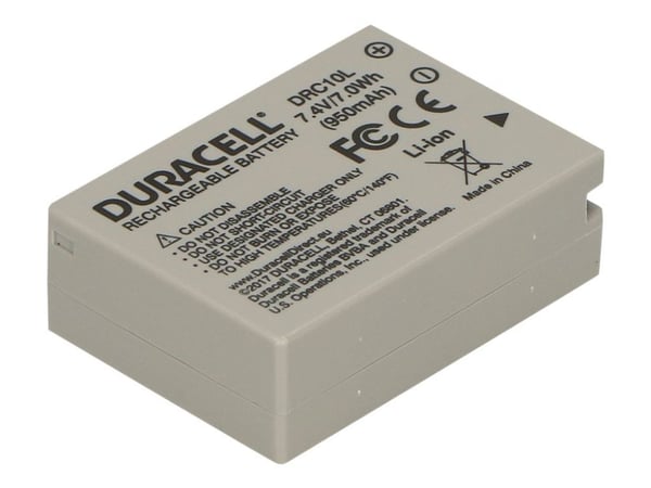 Duracell NB-10L Kamerabatteri Erstatter originalt batteri NB-10L 7,4 V 820 mAh