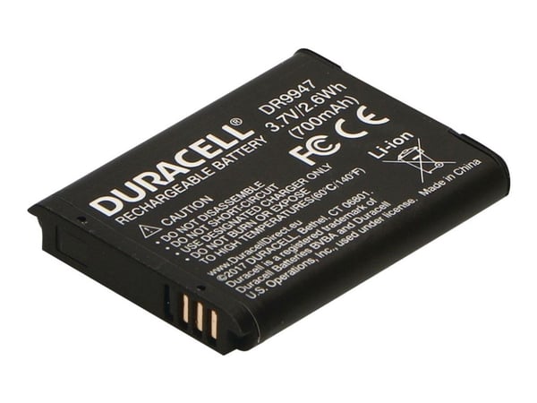 Duracell DR9947 - Batteri - Li-Ion - 670 mAh - for Samsung ES74; DualView DV100; SMART Camera DV180, ST152, WB2200, WB35, WB36, WB37, WB50