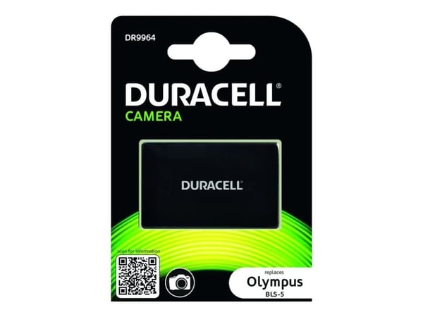Duracell DR9964 - Batteri - Li-Ion - 1000 mAh - for Olympus PEN-F; OM-D E-M10; PEN E-P5, E-PL5, E-PL6, E-PL7, E-PL8, E-PM1, E-PM2; Stylus 1