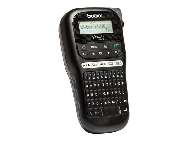 Brother P-Touch PT-H110 - Etikettskrivare - svartvit - termisk överföring - Rulle (1,2 cm) - 180 dpi - upp till 20 mm/sek - tvåradig utskrift