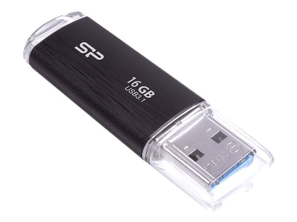 Silicon Power Blaze B02, 16 GB, USB A-tyyppi, 3.2 Gen 1 (3.1 Gen 1), Suojus, 8 g, Musta