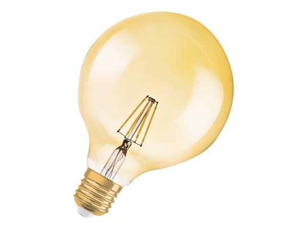 OSRAM Vintage 1906 LED - LED-filamentlyspære - form: G125 - klar finish - E27 - 2.8 W (ekvivalent 21 W) - klasse F - varmt hvitt lys - 2400 K