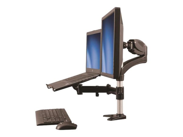 Startech Laptop Monitor Stand - Computer Monitor Stand - Full Motion Articulating - VESA Mount Monitor Desk Mount - Monteringssett (stangklemme, gu...