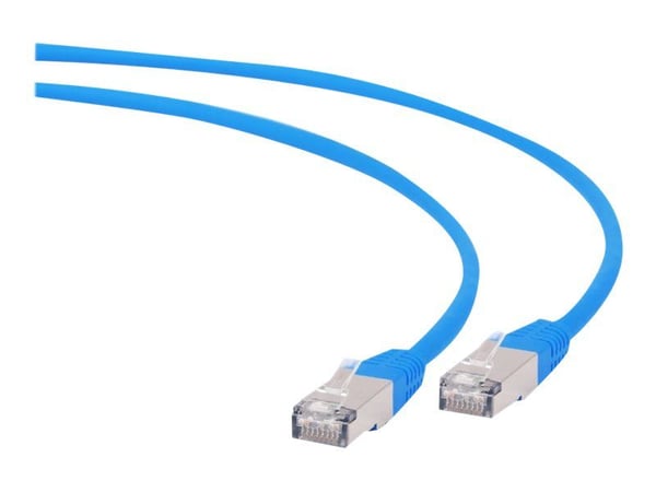 Cablexpert - Koblingskabel - RJ-45 (hann) til RJ-45 (hann) - 25 cm - SFTP - CAT 6a - halogenfri, formstøpt - blå