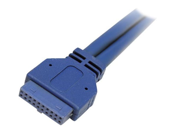 Startech.com 2 Port USB 3.0 A Buchse Slotblech Adapter - USB-Konsole - 9-polig USB Typ A (W) - 20 PIN IDC (W) - 50 cm (USB / USB 2.0 / USB 3.0) - B...