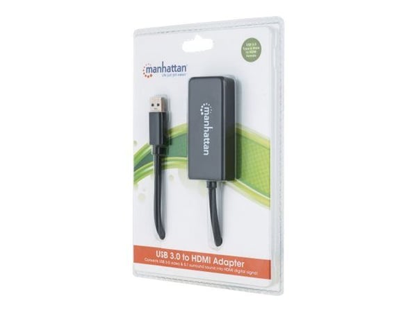 Manhattan 152259, 2560 x 1440 piksler, CE FCC HDMI HDCP, Sort, Plast, 0,6 mm, 70 g