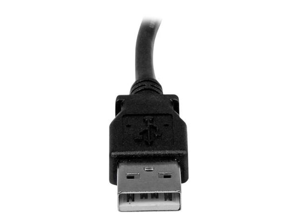 StarTech.com 1m USB 2.0 A to Right Angle B Cable Cord - 1 m USB-tulostinkaapeli - Right Angle USB B Cable - 1x USB A (M), 1x USB B (M) (USBAB1MR) -...