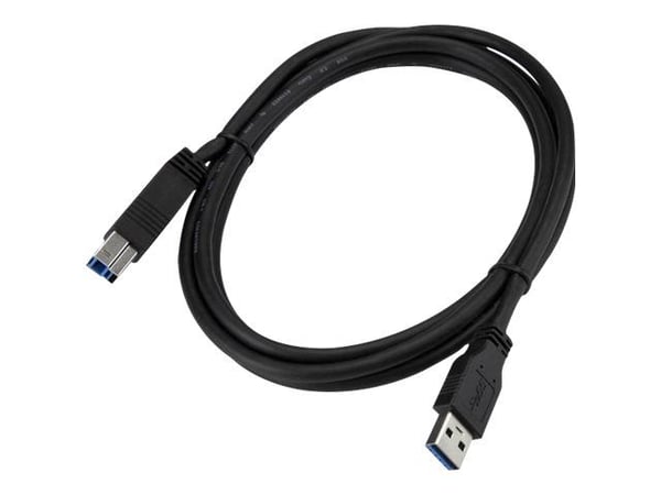 StarTech 2m 6 ft Certified SuperSpeed USB 3.0 A to B Cable Cord - USB 3 Cable - 1x USB 3.0 A (M), 1x USB 3.0 B (M) - 2 meter, Black (USB3CAB2M) - U...