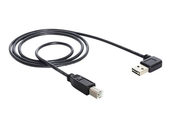 DeLOCK EASY-USB - USB-kaapeli - USB Type B (han) til USB (han) - 2 m - 90° stikforbindelse - lajittelu