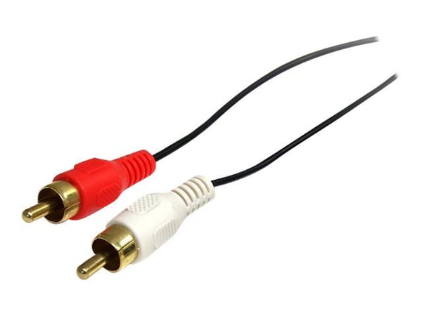 Startech 3 ft Stereo Audio Cable - 3.5mm Male to 2x RCA Male - heaDPhone jack to RCA - Mini jack to RCA - 3.5mm to RCA (MU3MMRCA) - Lydkabel - mini...