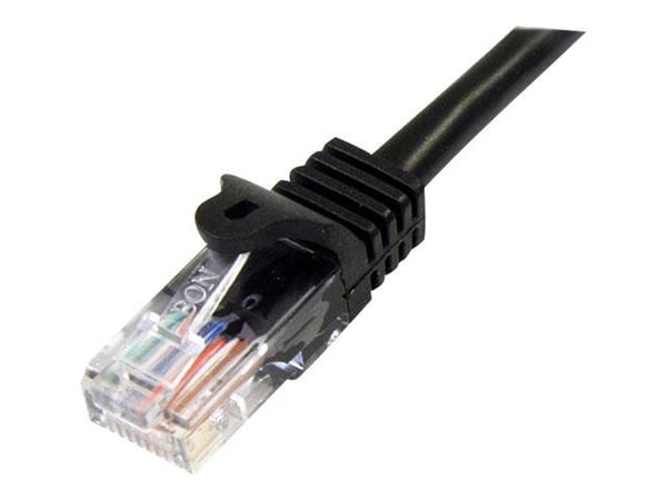 StarTech.com 5m Black Cat5e / Cat 5 Snagless Patch Cable 5 m - Patchkabel - RJ-45 (han) til RJ-45 (han) - 5 m - UTP - CAT 5e - knastfri - lajiteltu