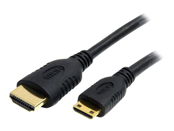 StarTech.com 0.5m High Speed HDMI Cable with Ethernet HDMI to HDMI Mini - HDMI-kabel med Ethernet - HDMI hane till 19 pin mini HDMI Type C hane - 5...