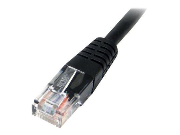 StarTech.com 15m musta Cat5e / Cat 5 Molded Patch Cable - Patchkabel - RJ-45 (han) til RJ-45 (han) - 15 m - UTP - CAT 5e - formet - sortti